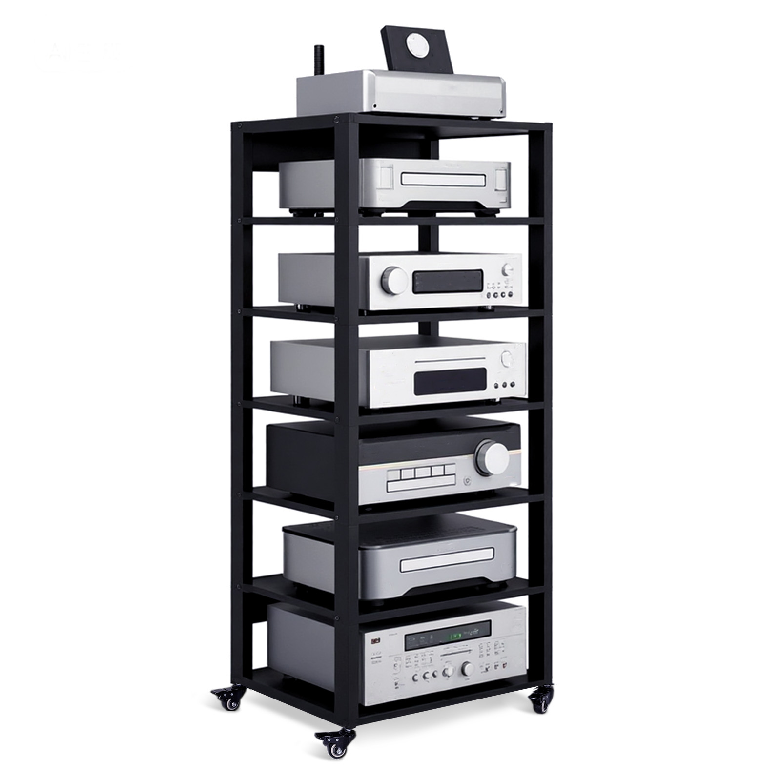 Heavy Equipment Video - Amplifier Rack with Wheel Audio-Video Shelving