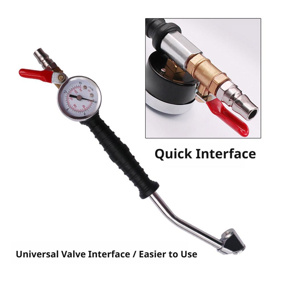 Heavy Equipment Repair - Heavy Duty Tire Inflator Gauge (220psi),