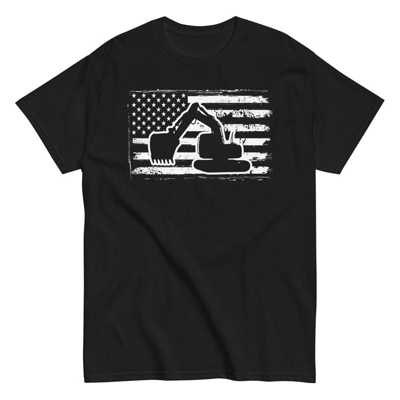 Heavy Equipment Operations - Patriotic Heavy Equipment Operator American Flag