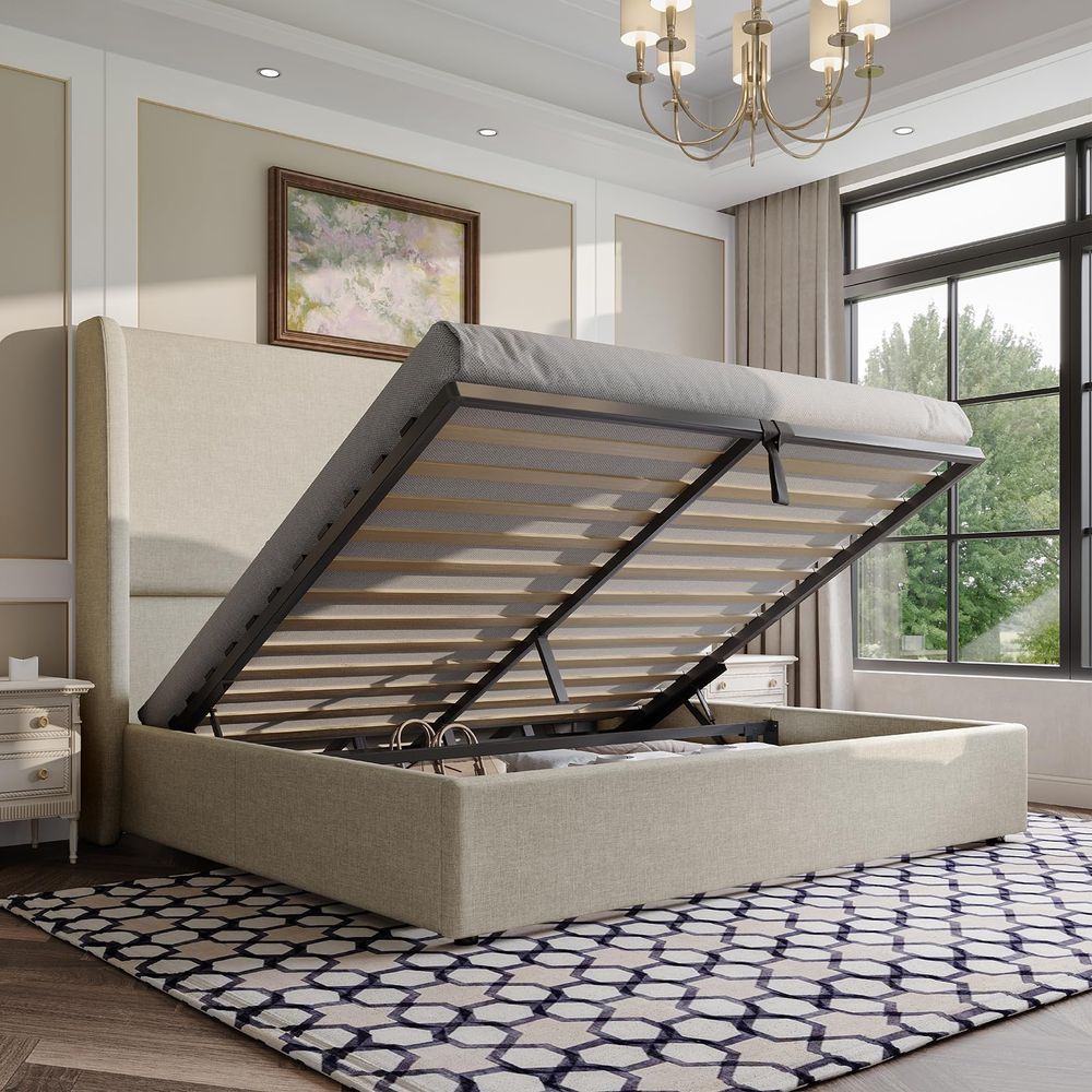 Lift Up Storage Bed King Size  - Hydraulic Floor Jack のレビューと価格