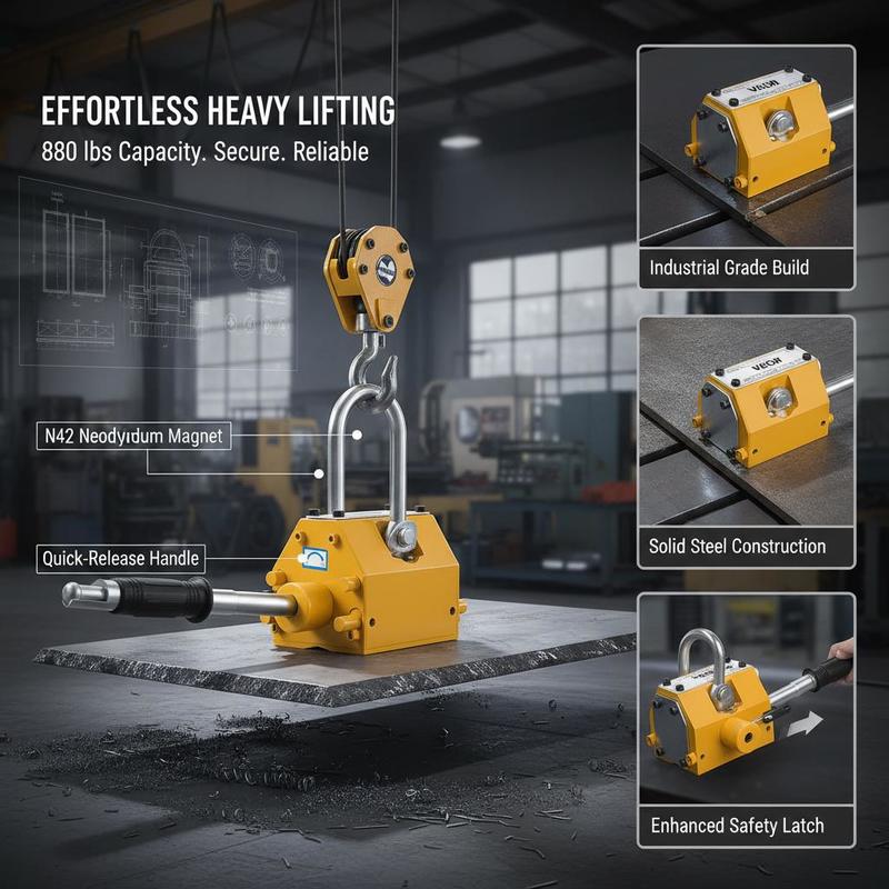 Neodymium Hoist Magnet 880 lbs - Heavy Equipment Manual のレビューと価格