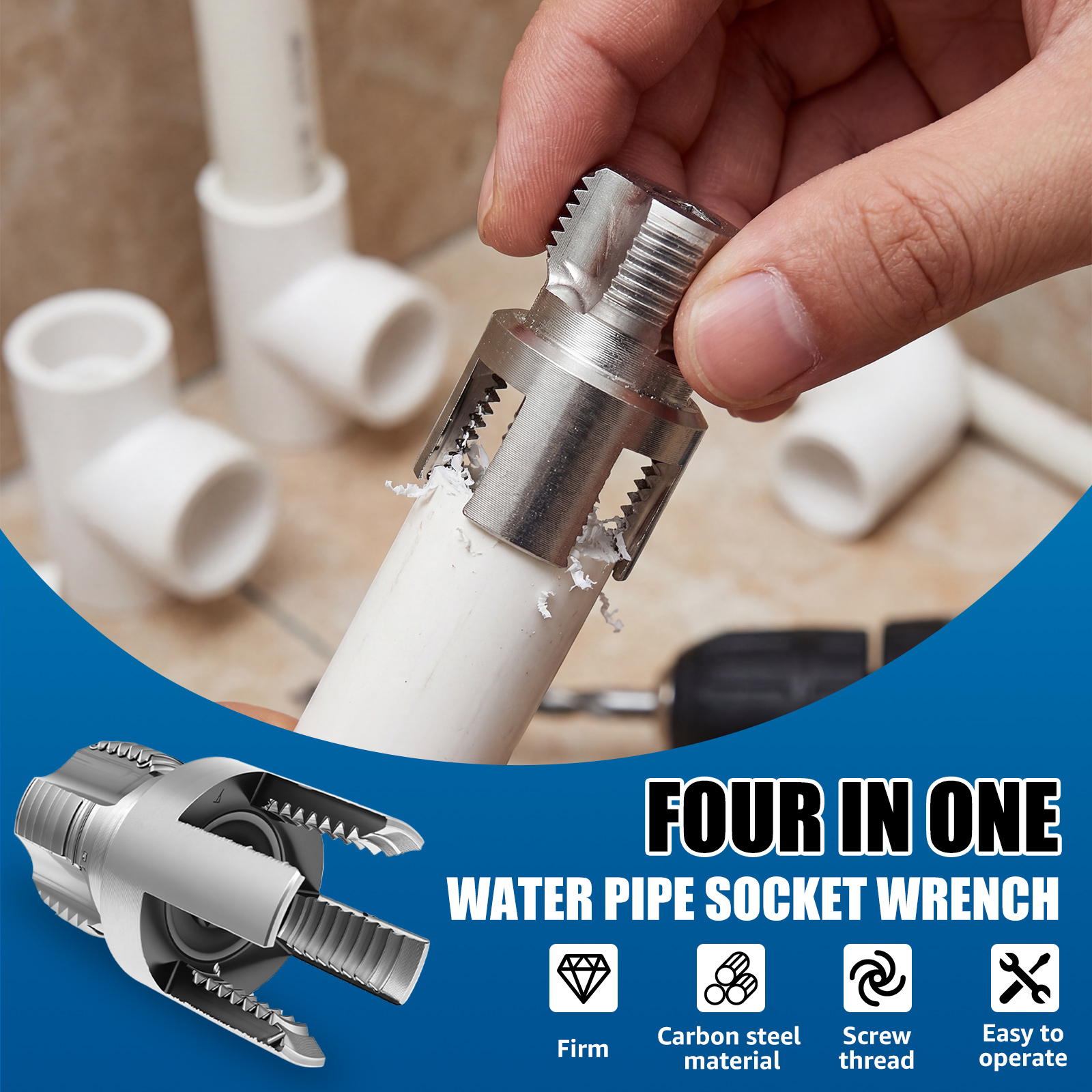 4 in 1 Water Pipe Thread Cutti - Pipe Threading Machine のレビューと価格