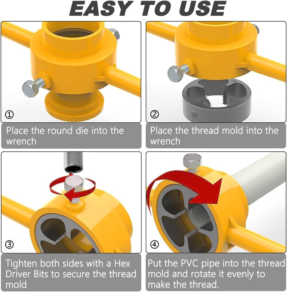 6pcs PVC Plastic Water Pipe Th - Pipe Threading Machine のレビューと価格