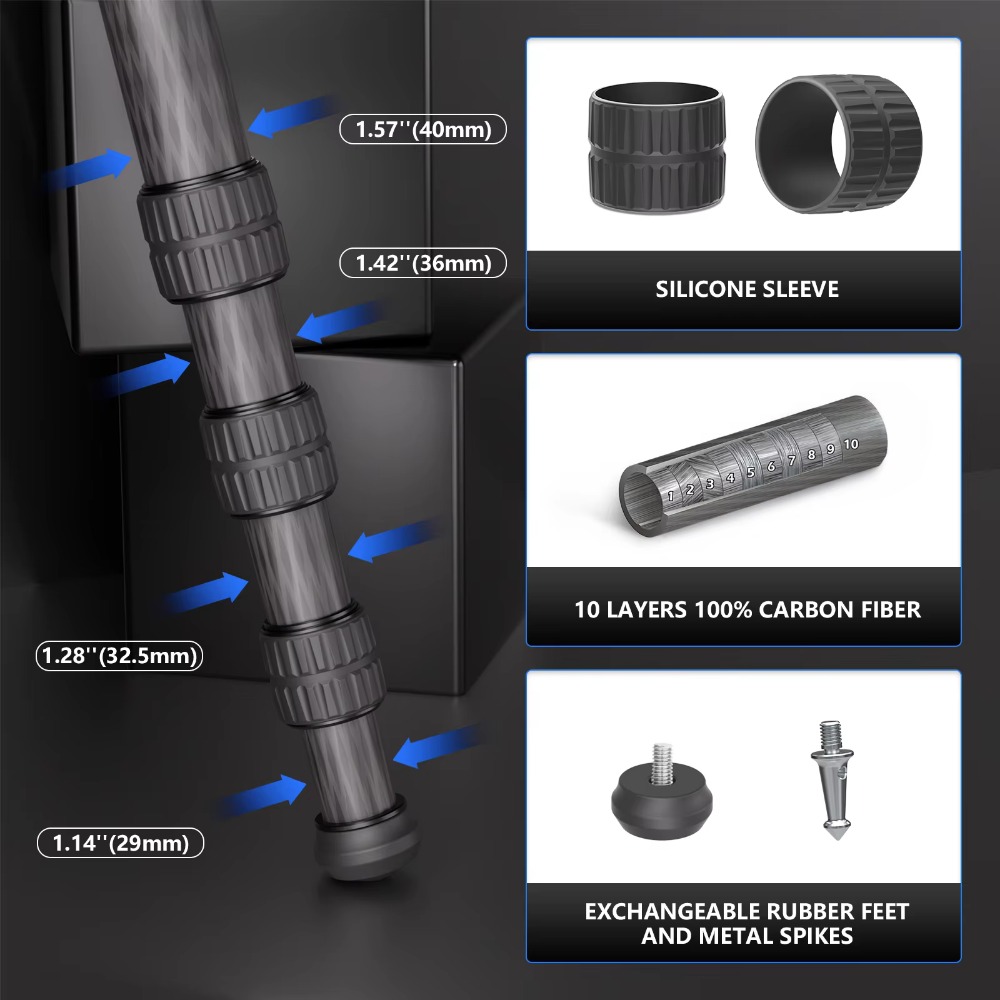 WEYLLAN LX9 Carbon Fiber Tripo - Heavy Equipment Video のレビューと価格