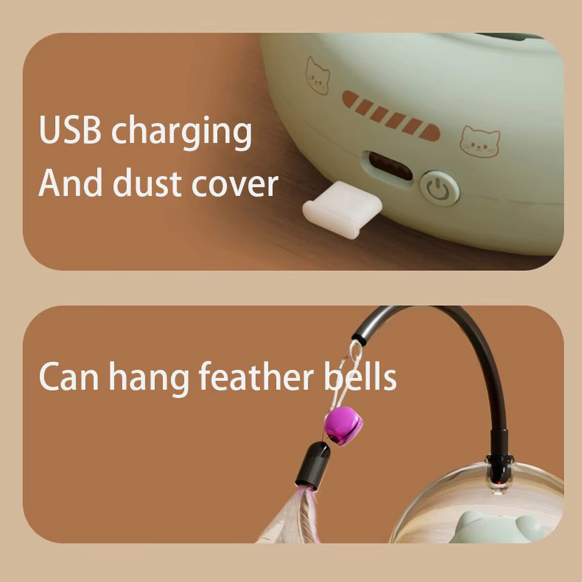 Interactive Cat Toy with Feath - Laser Level Rotary のレビューと価格