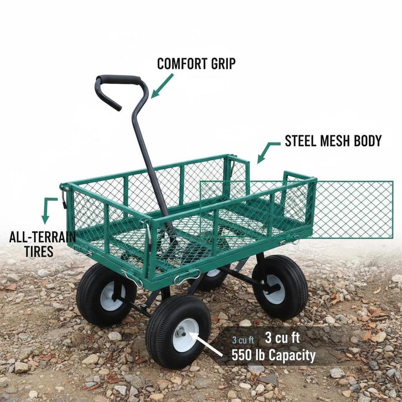 Iron Utility Wagon 34 x 18 Inc - Heavy Equipment Haulers のレビューと価格